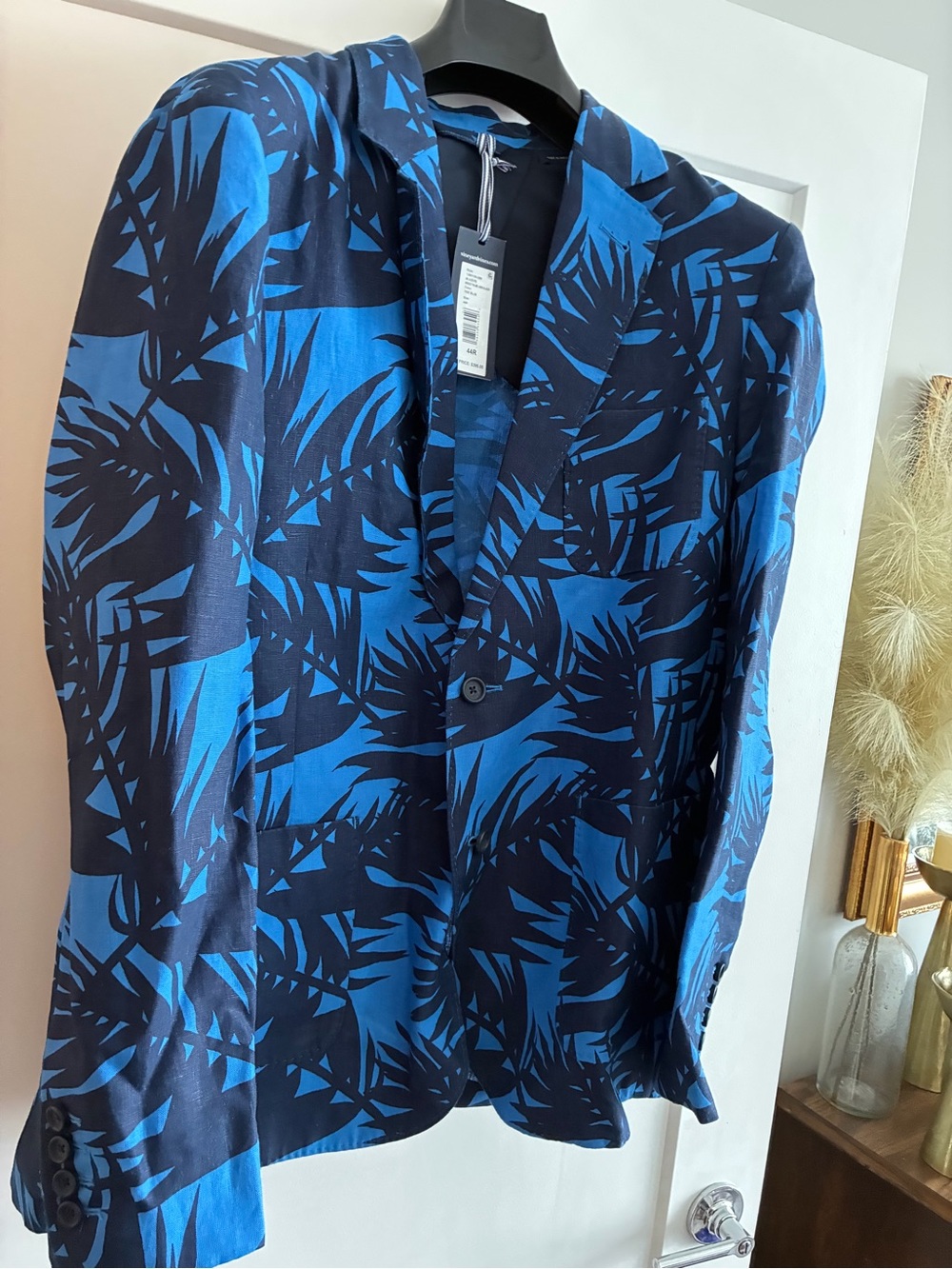 Vineyard Vines Tide Blue Tropical Linen Blazer